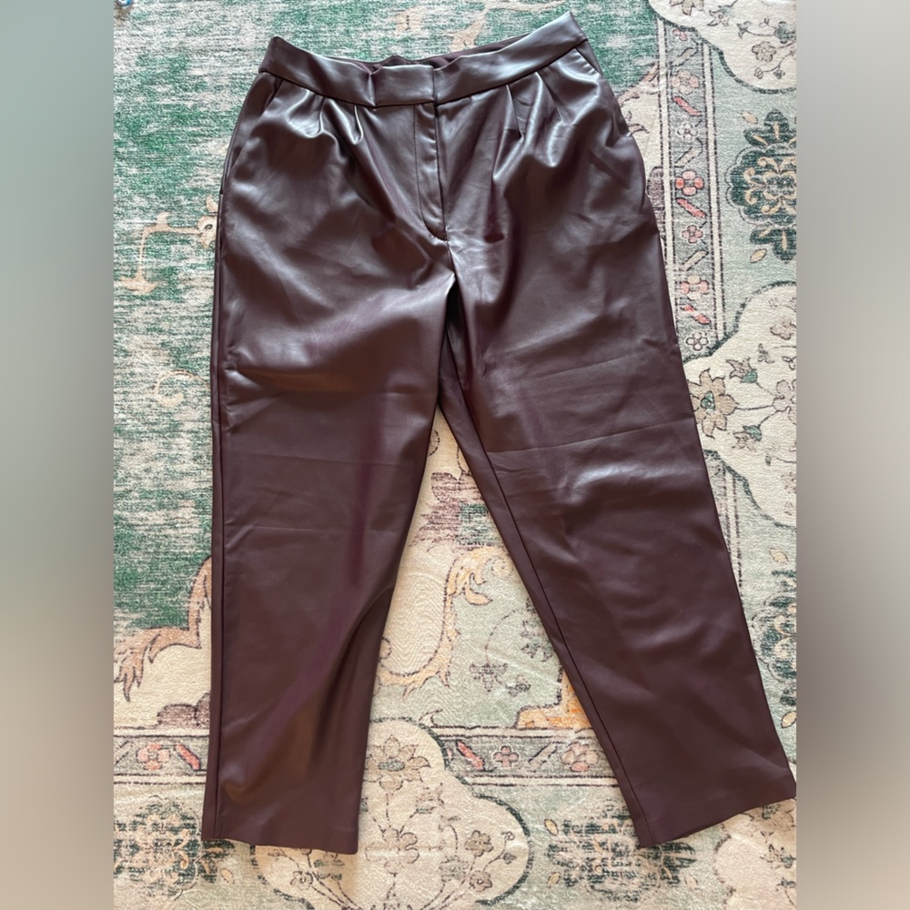 Express size 14R purple pleather pants